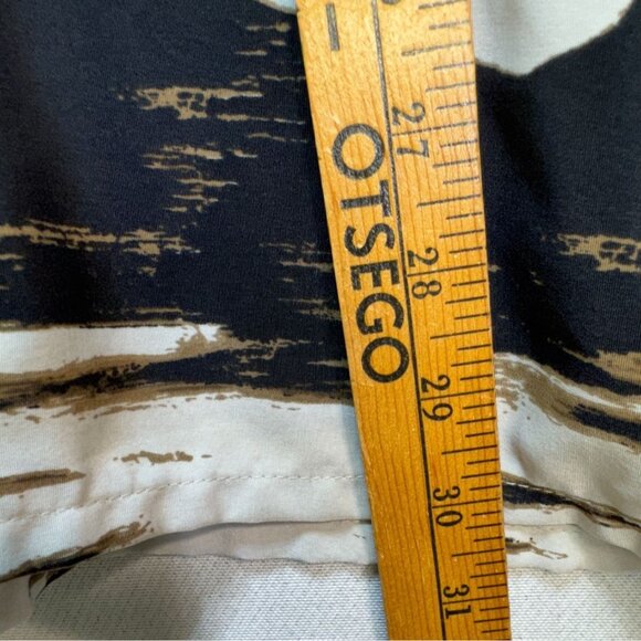 Island Tropics Hawaiian Shirt Mens Large Beige Black Button Up Shirt Sleeve Y2K - Picture 5 of 10